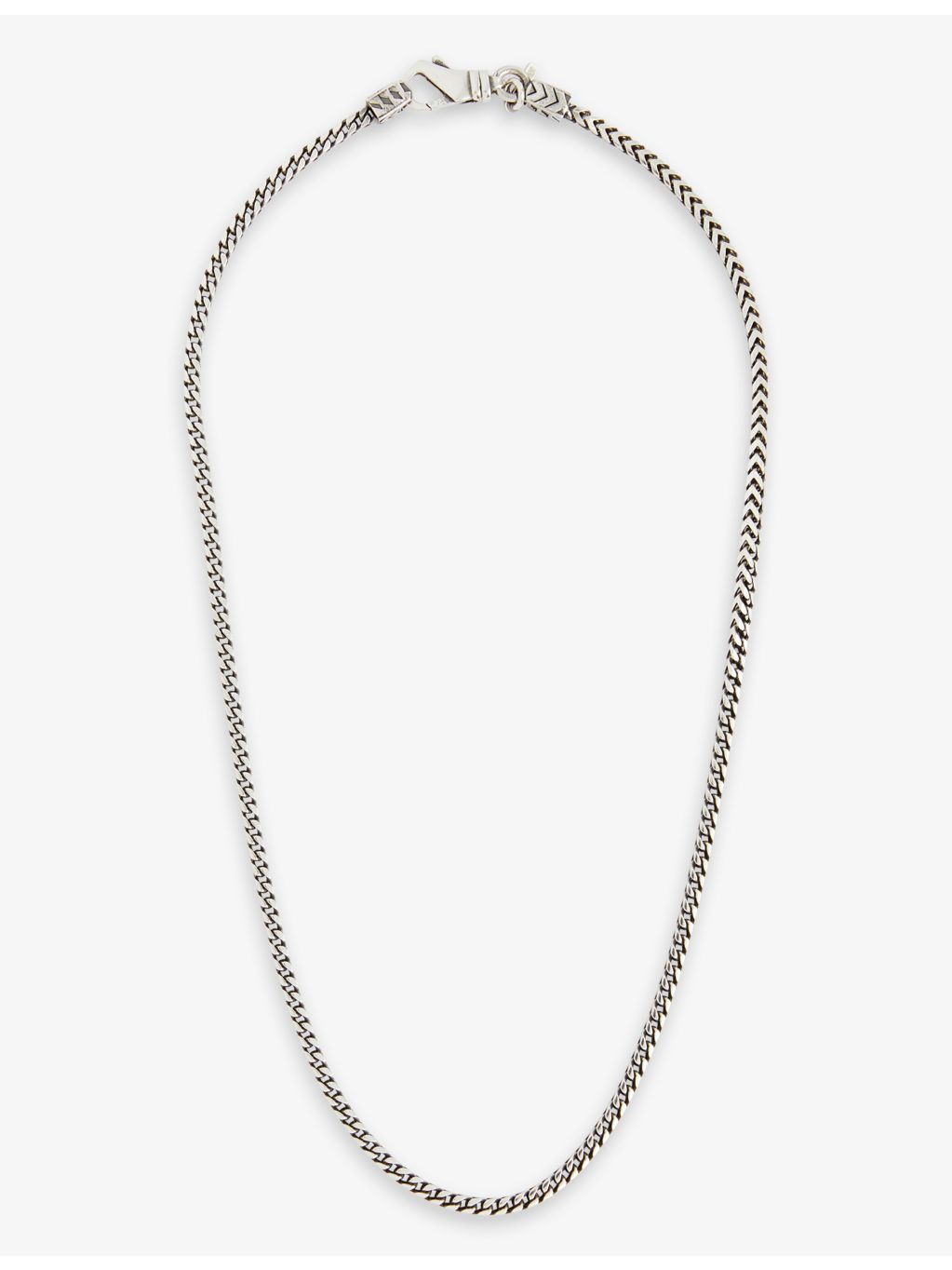 Emanuele Bicocchi sterling silver fargo chain necklace 50cm, UK version