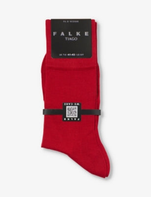 FALKE Tiago Fine-Pattern Ankle-Rise Stretch-Cotton-Blend Socks