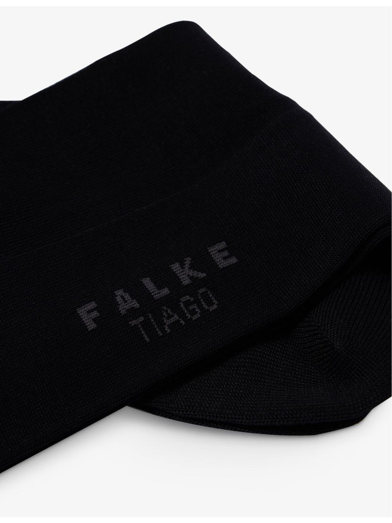 FALKE cotton-blend crew socks with ribbed edge, imported from the UK