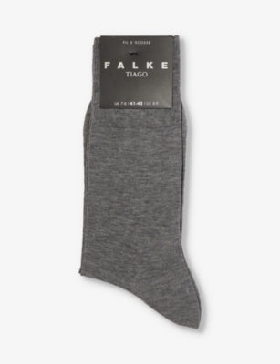 FALKE Tiago Ribbed Stretch Cotton-Blend Socks