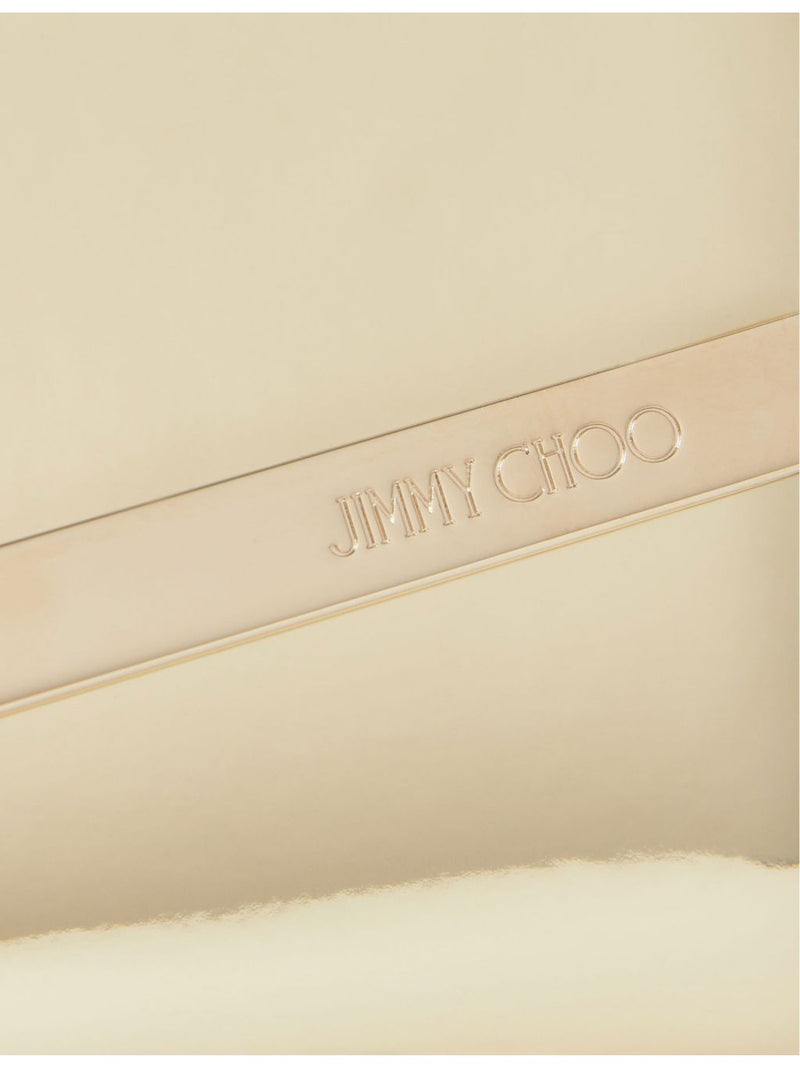 Jimmy Choo Emmie mirrored-fabric clutch, UK version