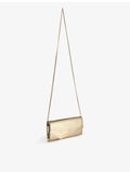 Jimmy Choo Emmie mirrored-fabric clutch, UK version