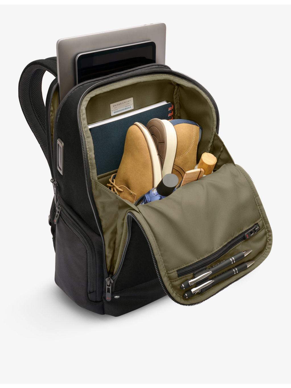 Briggs & Riley HTA medium widemouth ballistic-nylon backpack 20L, UK version
