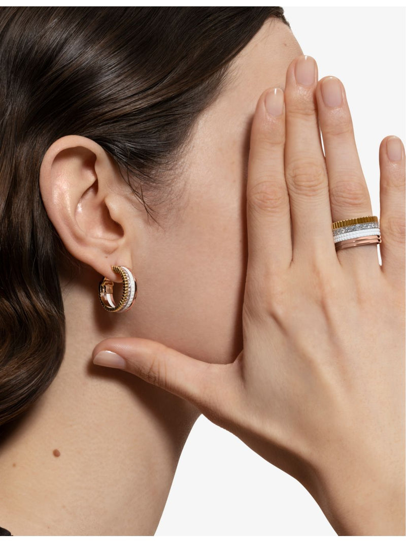 Boucheron Quatre Classique hoop earrings 18ct gold diamonds (British brand)