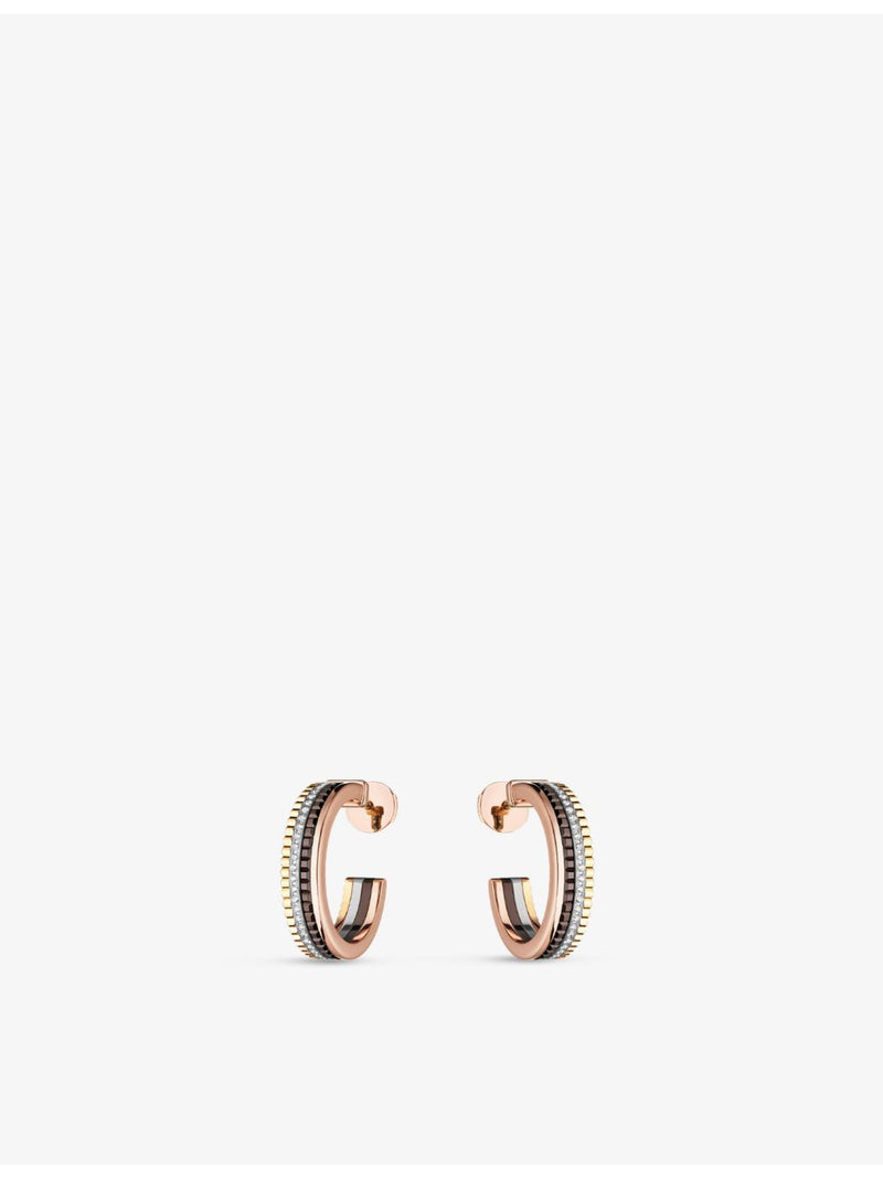 Boucheron Quatre Classique hoop earrings 18ct gold diamonds (British brand)