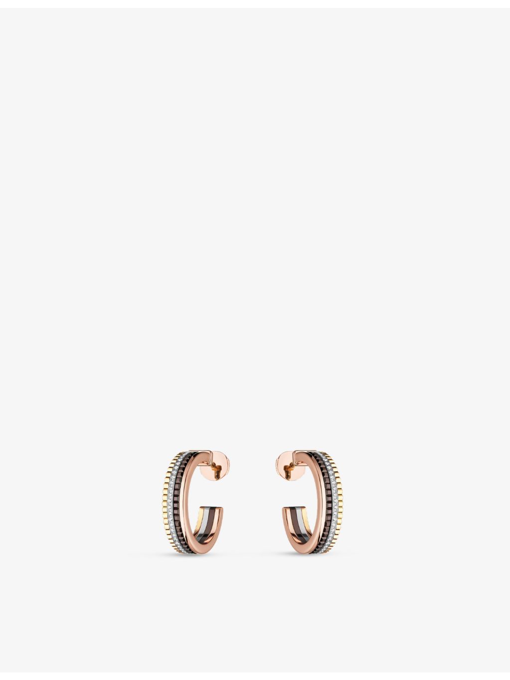 Boucheron Quatre Classique hoop earrings 18ct gold diamonds (British brand)
