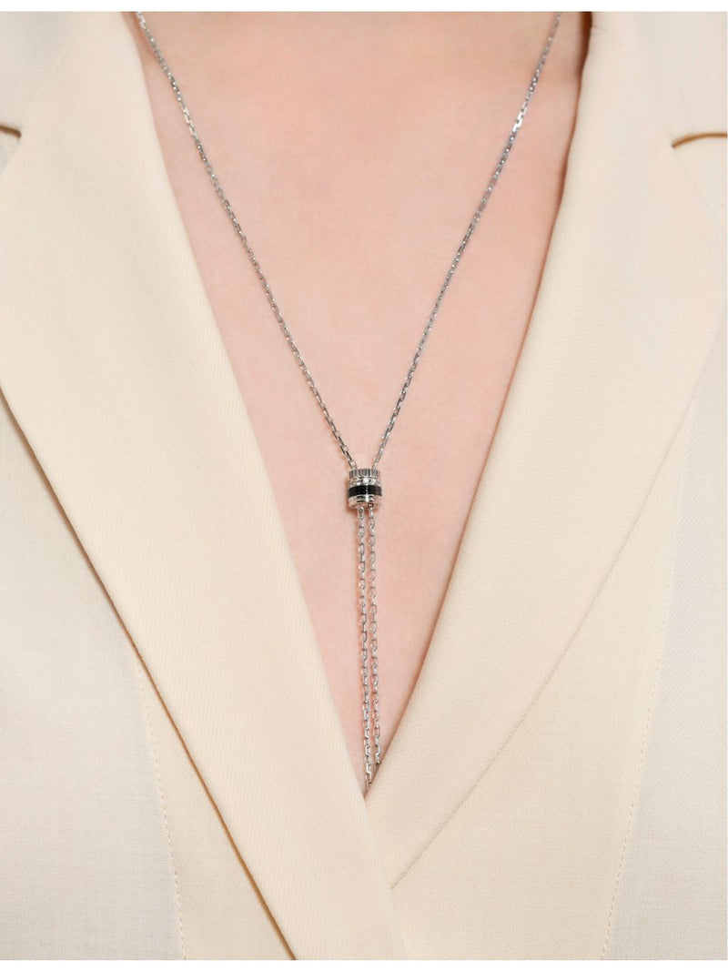 Boucheron Quatre diamond tie necklace 18ct white-gold 0.18ct - British product
