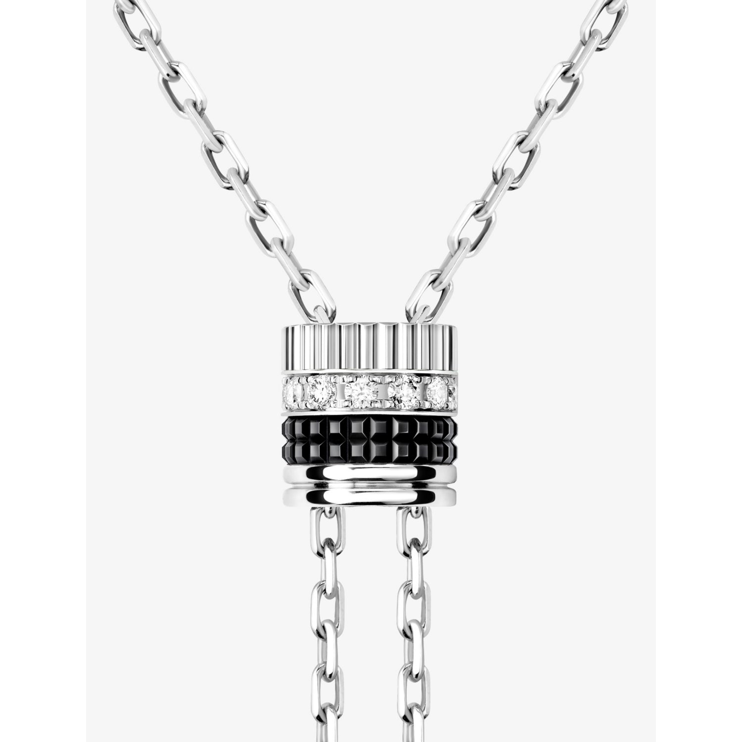 Boucheron Quatre diamond tie necklace 18ct white-gold 0.18ct - British product