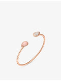 Boucheron 18ct rose gold 0.33ct diamond and pink quartz bracelet, UK version