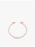 Boucheron 18ct rose gold 0.33ct diamond and pink quartz bracelet, UK version