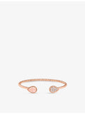 Boucheron 18ct rose gold 0.33ct diamond and pink quartz bracelet, UK version