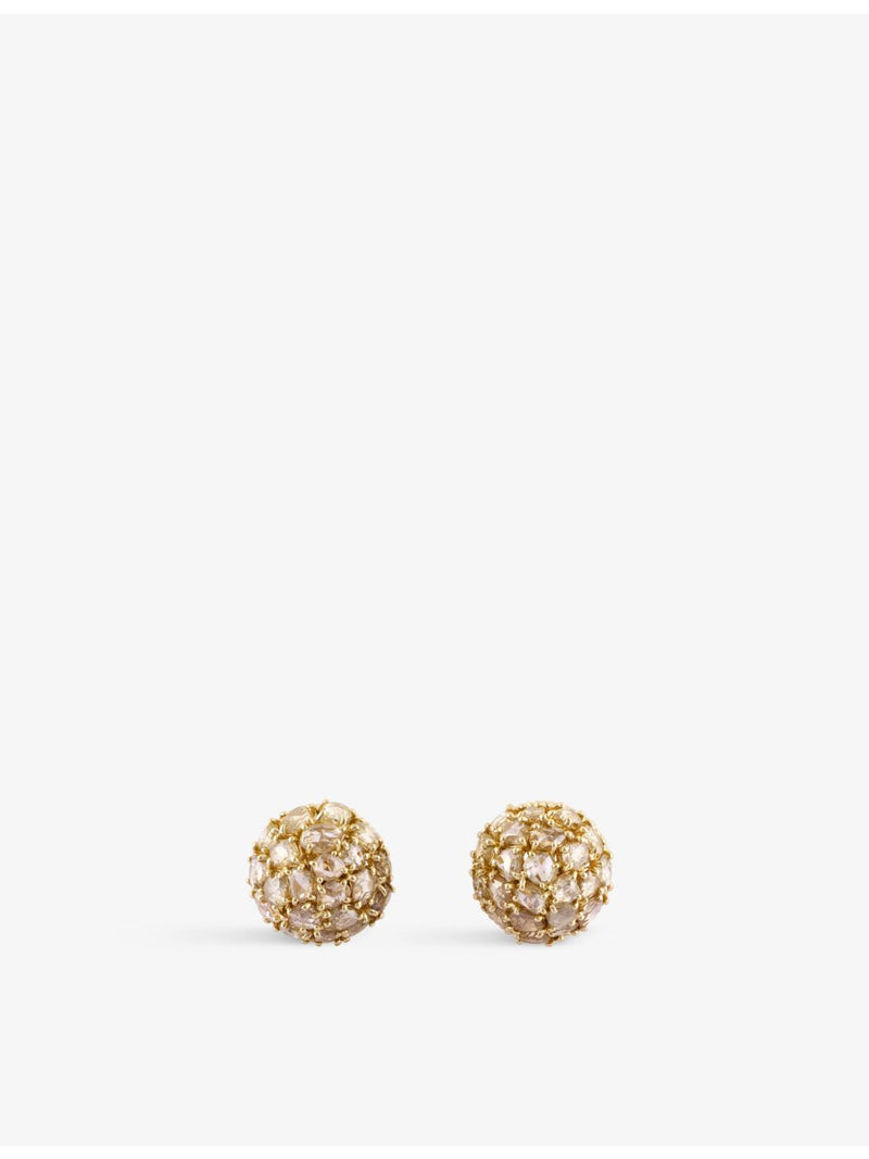 Ritika Ravi polki diamond earrings 3.29ct, 18ct yellow gold - British product