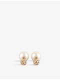 Ritika Ravi 18ct gold polki diamond pearl earrings, UK version