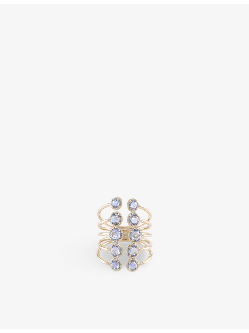 Ritika Ravi 18ct gold rose-cut sapphire ring, UK version