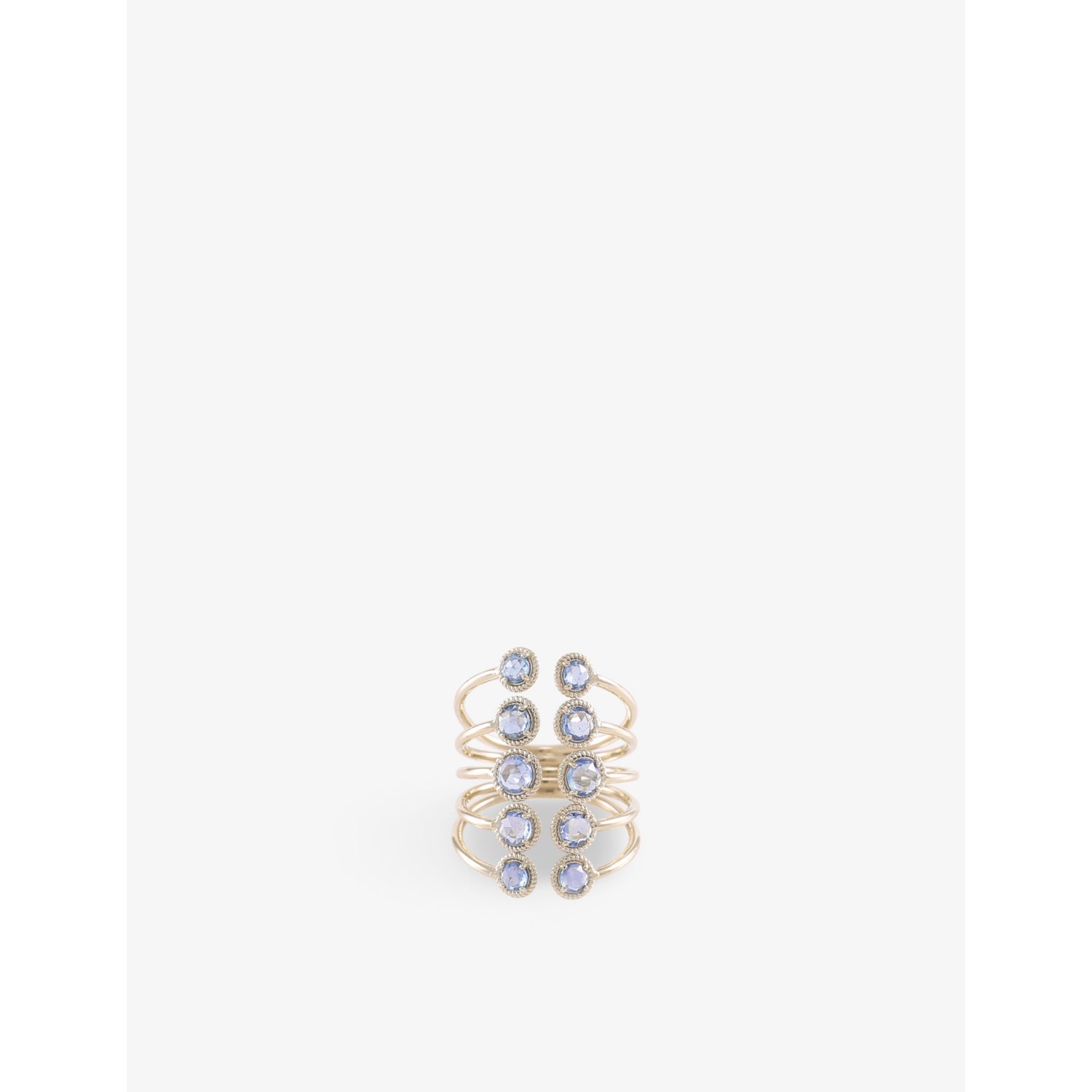 Ritika Ravi 18ct gold rose-cut sapphire ring, UK version