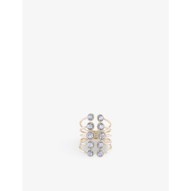 Ritika Ravi 18ct gold rose-cut sapphire ring, UK version