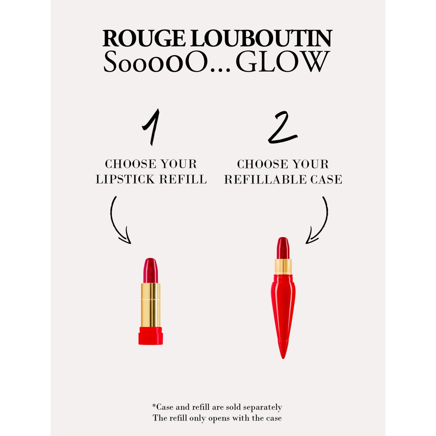 Christian Louboutin SOOOOO Glow lip colour refill 3.8g, imported from the UK