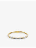 CARAT London yellow-gold plated 3.05ct cubic zirconia tennis bracelet, UK version