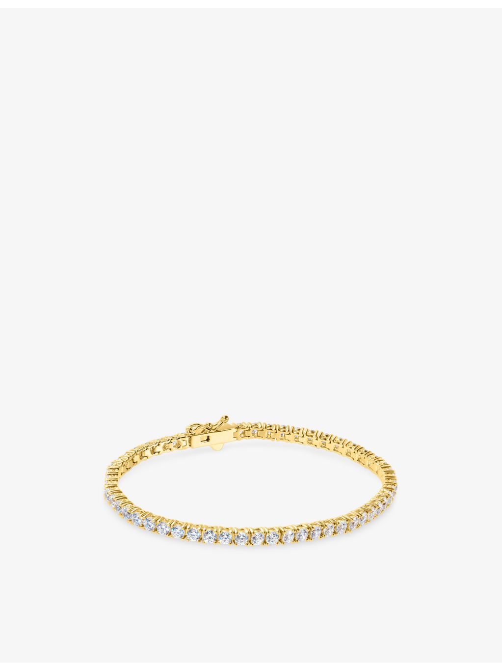 CARAT London yellow-gold vermeil tennis bracelet with cubic zirconia, UK version