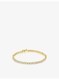 CARAT London yellow-gold vermeil tennis bracelet with cubic zirconia, UK version