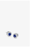 CARAT London silver and cubic zirconia stud earrings, imported from the UK