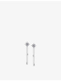 CARAT London Camelia cubic zirconia drop earrings 5cm, imported from the UK