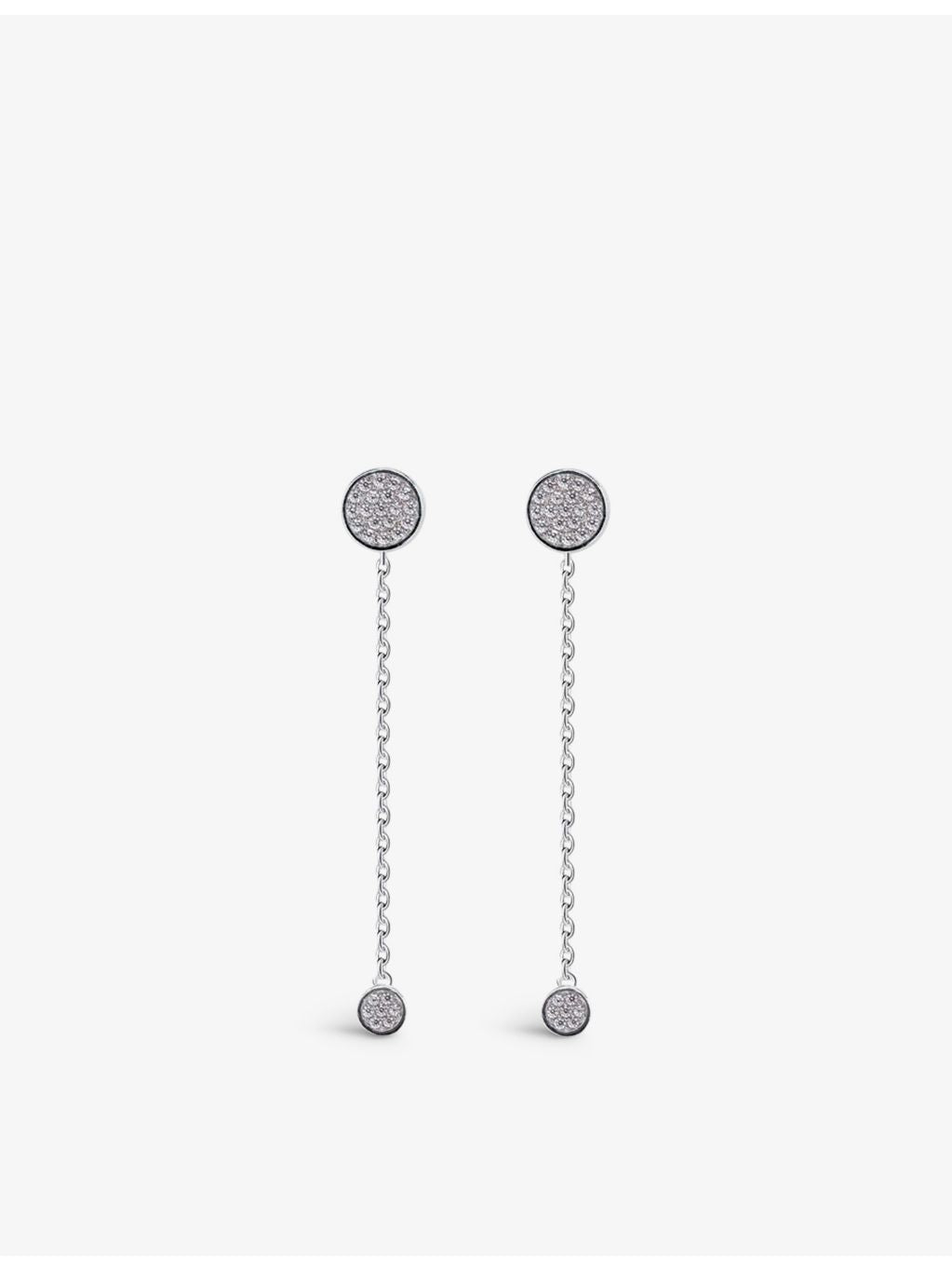 CARAT London Gala sterling silver and cubic zirconia drop earrings, UK version