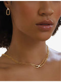 CARAT London yellow-gold vermeil hoop earrings cubic zirconia, imported from the UK