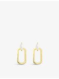 CARAT London yellow-gold vermeil hoop earrings cubic zirconia, imported from the UK