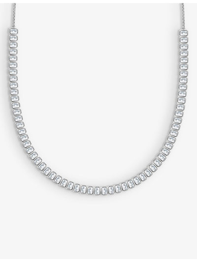 selfridges CARAT London Cassidy Sterling Silver Cubic Zirconia Necklace 40cm- Buy online at McGrocer