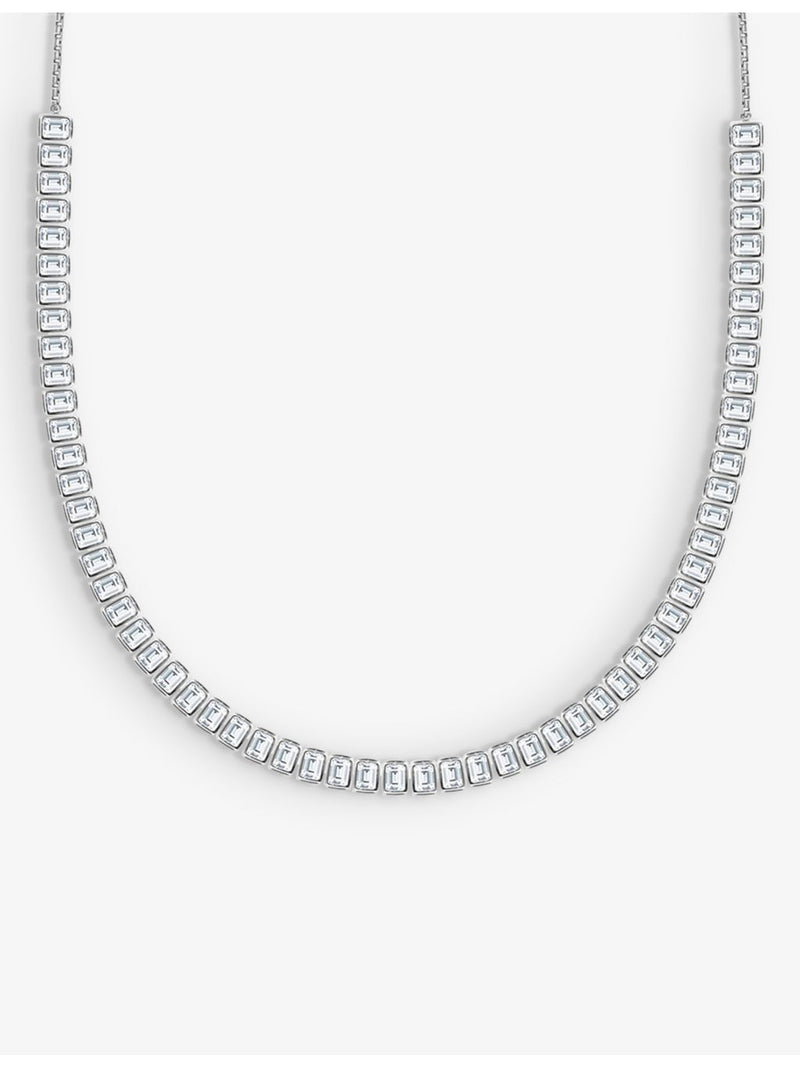 CARAT London sterling silver and cubic zirconia necklace, imported from the UK