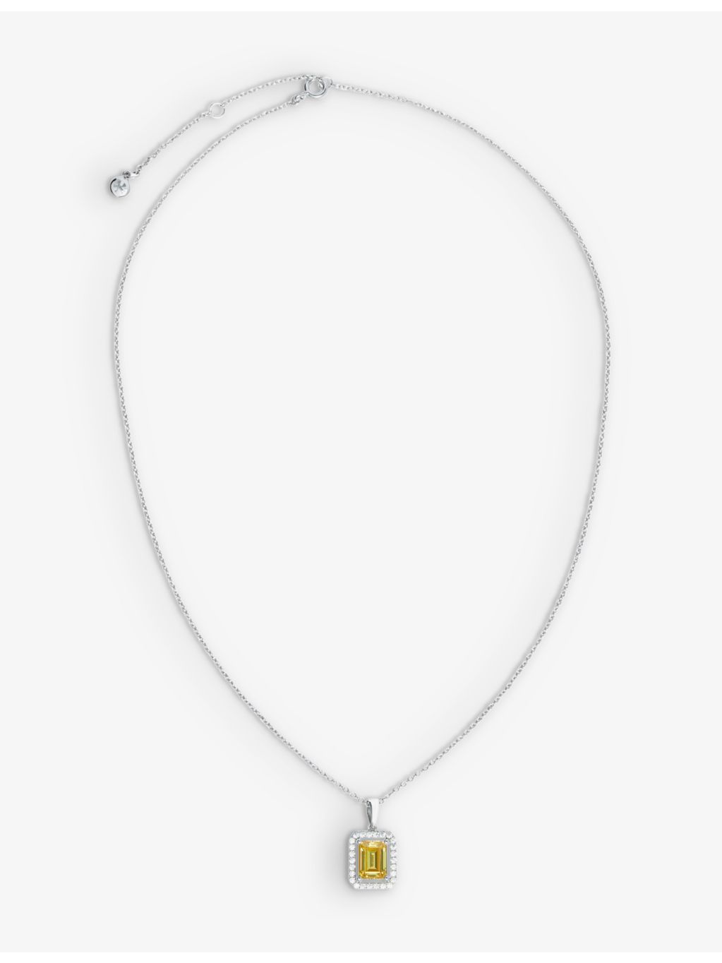 CARAT London sterling silver 1.5ct cubic zirconia necklace - British product