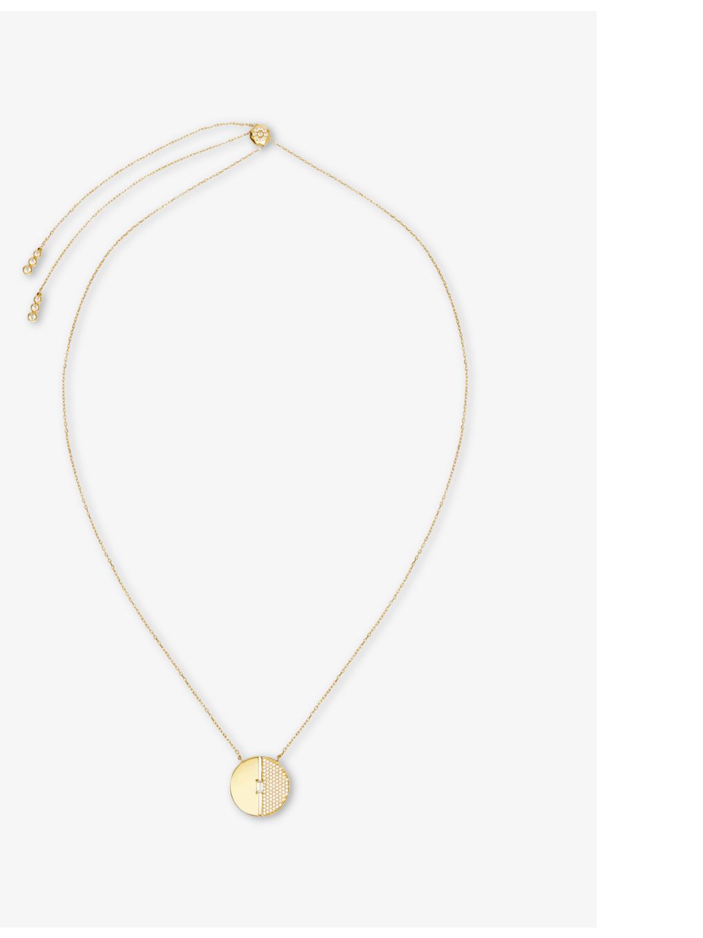 CARAT London vermeil pendant necklace with cubic zirconia, 40cm (British brand)