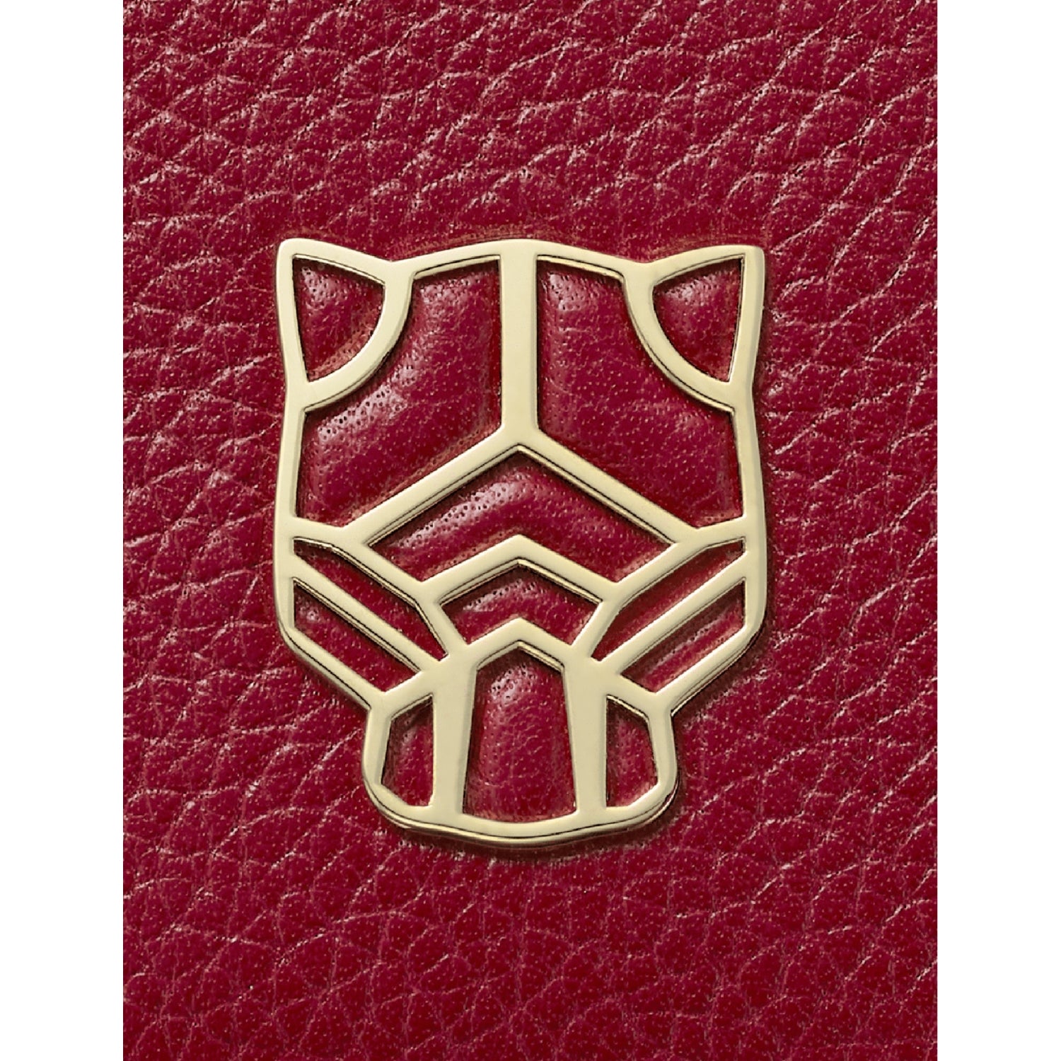 Cartier Panthère Graphique leather card holder with gold motif - British product