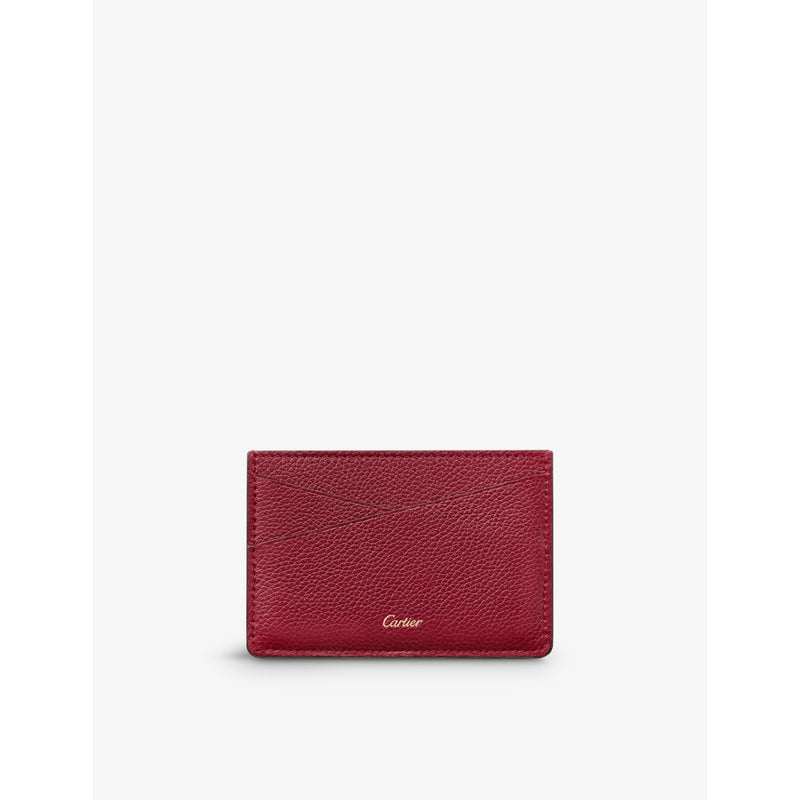 Cartier Panthère Graphique leather card holder with gold motif - British product