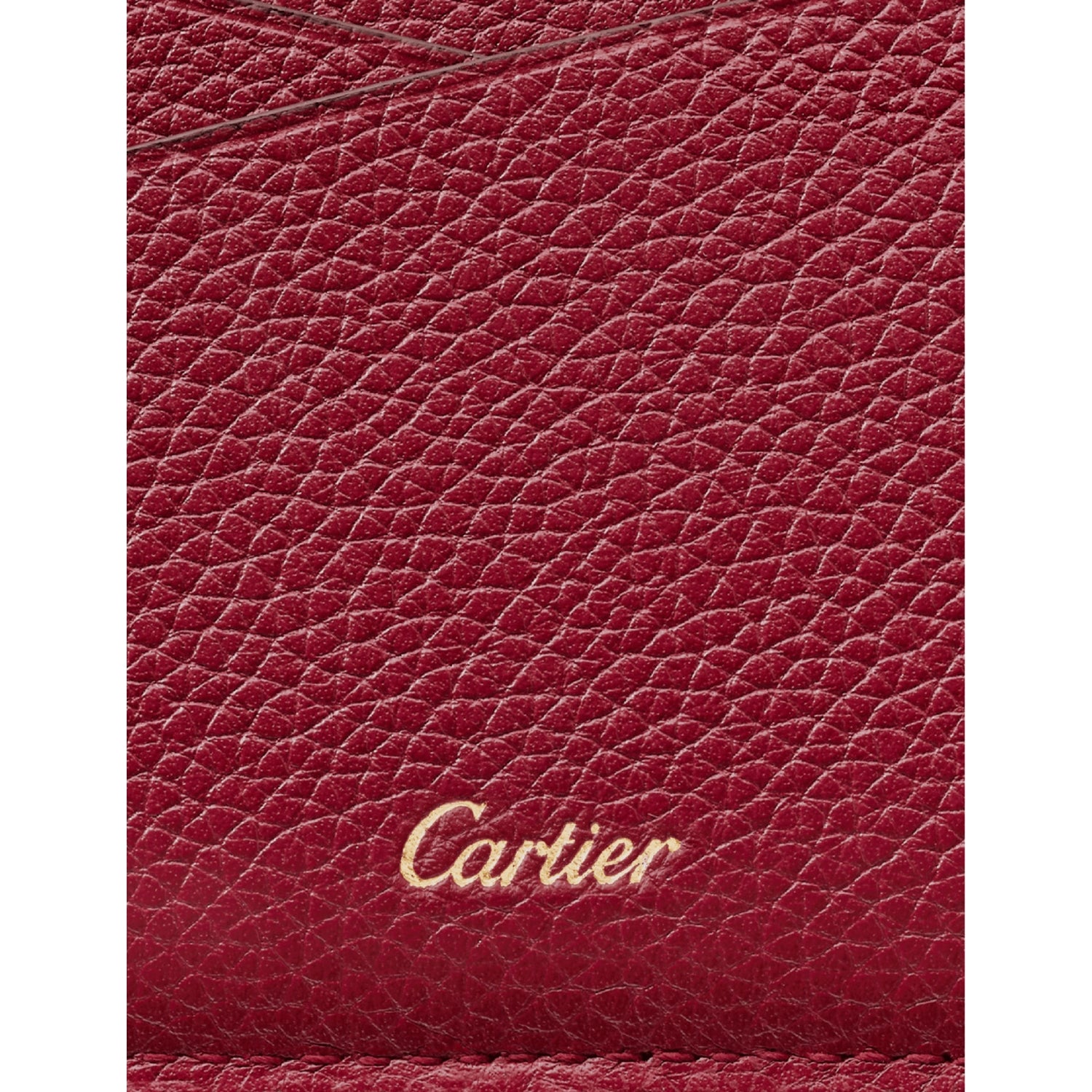 Cartier Panthère Graphique leather card holder with gold motif - British product