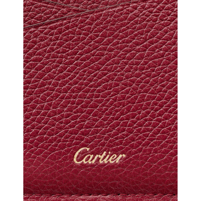 Cartier Panthère Graphique leather card holder with gold motif - British product