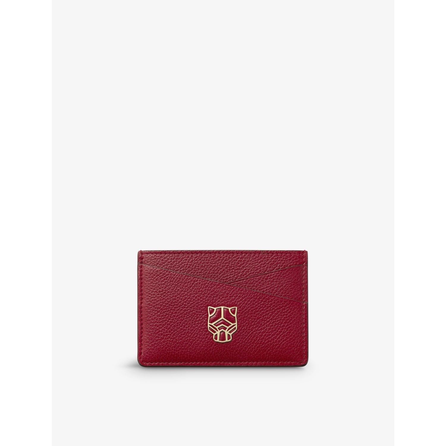 Cartier Panthère Graphique leather card holder with gold motif - British product