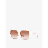 Burberry Daphne square frame metal sunglasses, UK version