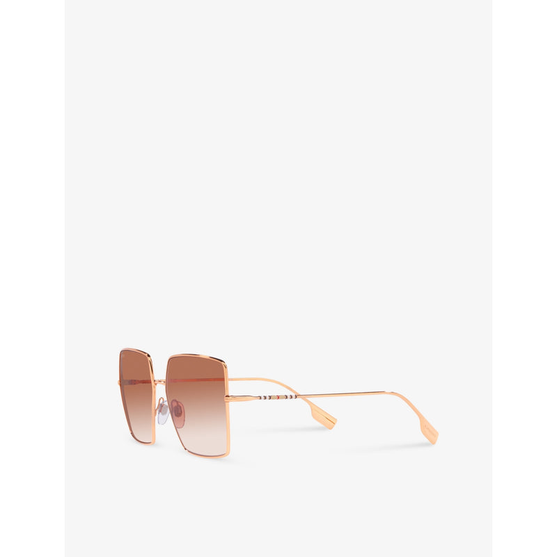 Burberry Daphne square frame metal sunglasses, UK version