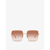 Burberry Daphne square frame metal sunglasses, UK version