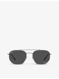 Ray-Ban RB3707 gunmetal sunglasses with irregular frame (British brand)