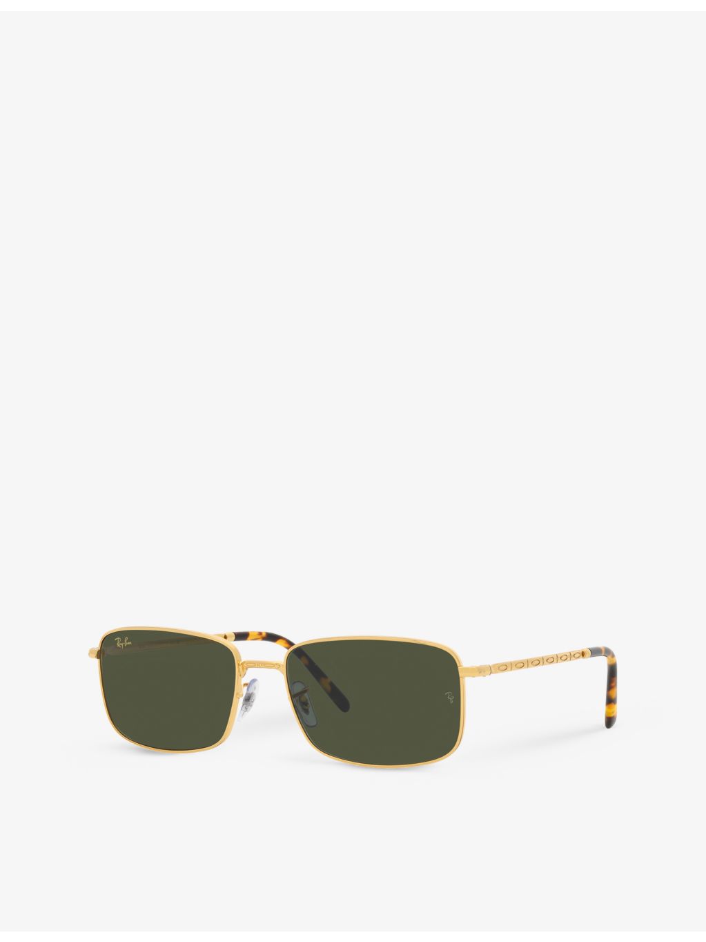 Ray-Ban RB3717 rectangular gold metal sunglasses, UK version
