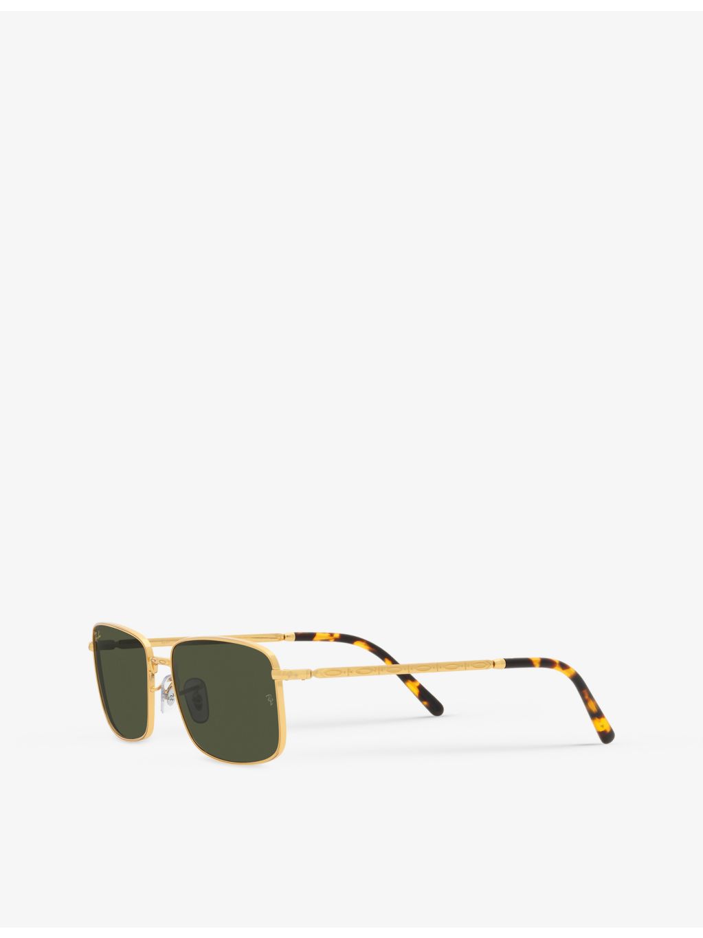 Ray-Ban RB3717 rectangular gold metal sunglasses, UK version