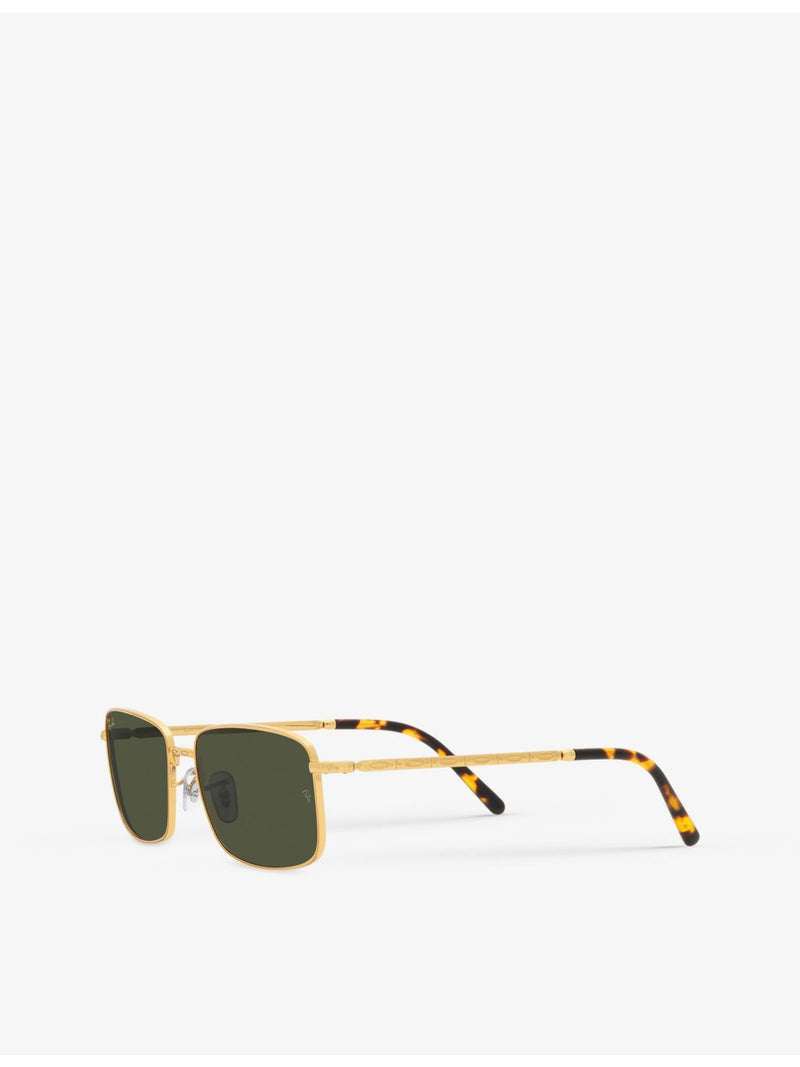 Ray-Ban RB3717 rectangular gold metal sunglasses, UK version