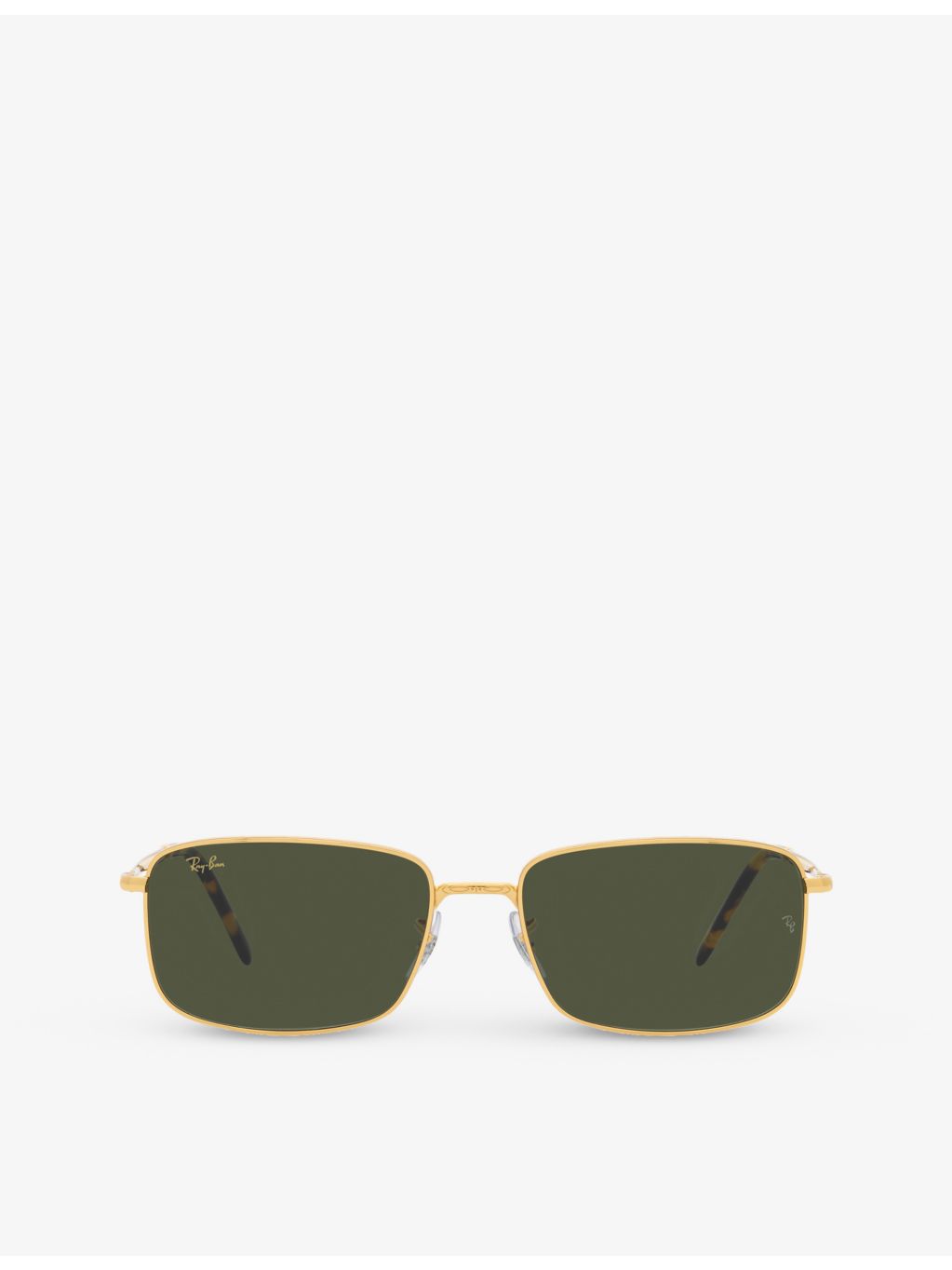 Ray-Ban RB3717 rectangular gold metal sunglasses, UK version