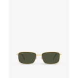 Ray-Ban RB3717 rectangular gold metal sunglasses, UK version