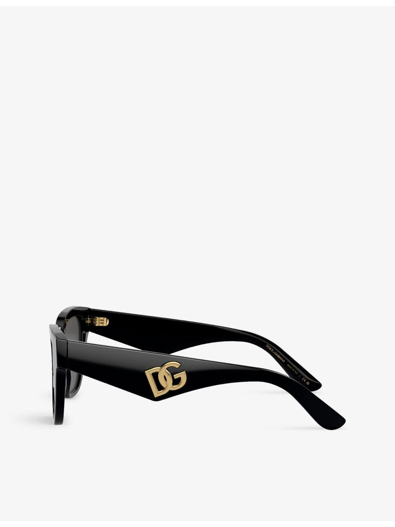 Dolce & Gabbana DG4437 butterfly-frame acetate sunglasses, imported from the UK