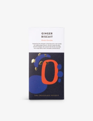 The Chocolate Society Ginger Biscuit blonde chocolate bar 80g (British brand)