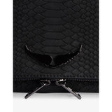 Zadig & Voltaire python-embossed leather clutch - British product